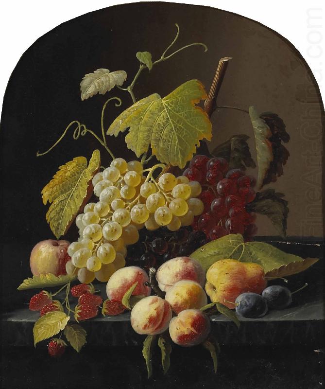 Severin Roesen A Still Life with Grapes china oil painting image